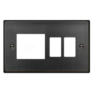 2 GANG GRIDPRO WITH TWIN NEW MEDIA APERTURE COMBIN