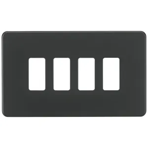 Screwless 4G grid faceplate - anthracite