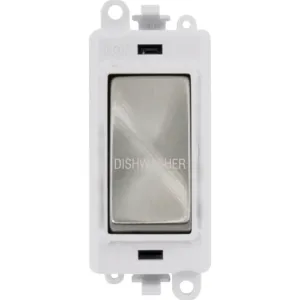 20AX Double Pole Switch Module - Polar White - Sat