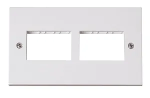 2 Gang Switch Plate With 6 Module Aperture (2 X 3)