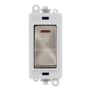20AX Double Pole Switch With LED Module - Polar Wh