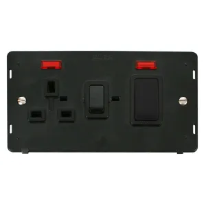 Definity - 50A Cooker Control Unit With Neons - Bl