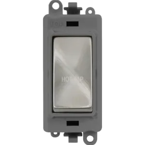 20AX Double Pole Switch Module - Grey - Satin Chro