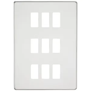 Screwless 9G grid faceplate - polished chrome