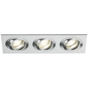 Ambar Tri Tilt Square Downlight Brushed Chrome