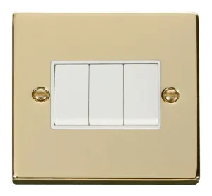 3 Gang 2 Way 10AX Switch - White
