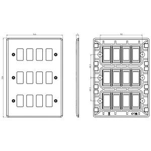 Faceplate, 12G Curved Edge
