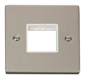 1 Gang Plate Twin Aperture - White