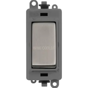 20AX Double Pole Switch Module - Grey - Stainless