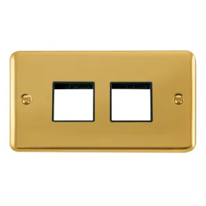 2 Gang MiniGrid Unfurnished Plate - 2 x 2 Aperture