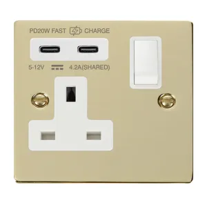 DECO 'NON INGOT' 13A 1 GANG SWITCHED SAFETY SHUTTE