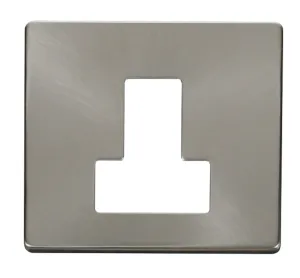 Switched Connection Unit Cover Plate - Brushed Sta