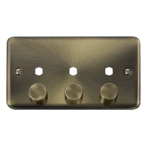 DPAB 3 GANG DOUBLE DIMMER PLATE & KNOBS