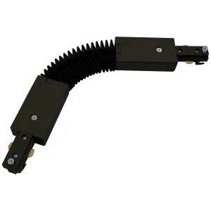 230V Single Circuit Track Flexible Connector - Bla