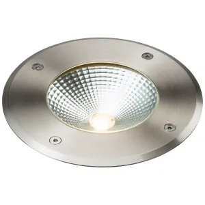230V IP65 9W LED Stainless Steel Recessed Ground L