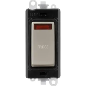 20AX Double Pole Switch With Neon Module - Black -