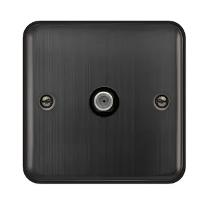NON-ISOLATED SINGLE SATELLITE OUTLET - MATT BRONZE