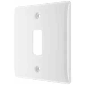 GRID FRONT PLATE NEXUS - WHITE MOULDED - 1 GANG