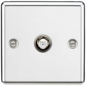 SAT TV Outlet - Polished Chrome