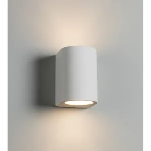 230V G9 40W Curved Up and Down Plaster Wall Light