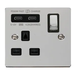 DECO 'INGOT' 13A 1 GANG SWITCHED SAFETY SHUTTER SO