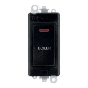 20AX Double Pole Switch With LED Module - Black -