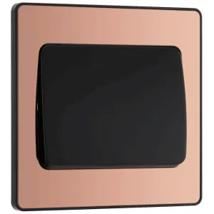 EVOLVE POLISHED COPPER (BLACK) SINGLE LIGHT SWITCH