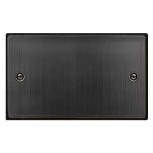 2 GANG BLANK PLATE - MATT BRONZE