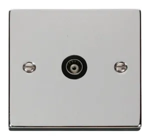 Single Isolated Coaxial Socket Outlet - Black