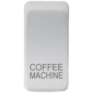 Switch cover "marked COFFEE MACHINE" - matt white