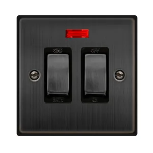 20A DOUBLE POLE SINK / BATH PLATE SWITH WITH NEON
