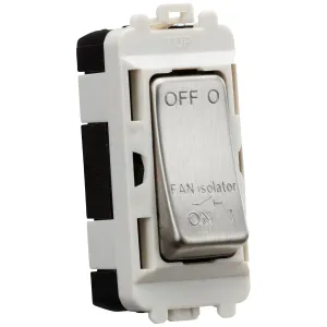 10A Fan Isolator Module - Brushed Chrome