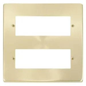 12 Minigrid Module Plate - Satin Brass