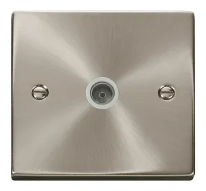 Single Coaxial Socket Outlet - White