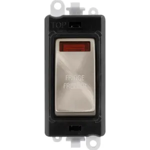 20AX Double Pole Switch With Neon Module - Black -