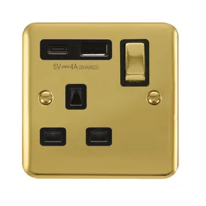 DECO+ 'INGOT' 13A 1  GANG  SWITCHED SAFETY SHUTTER