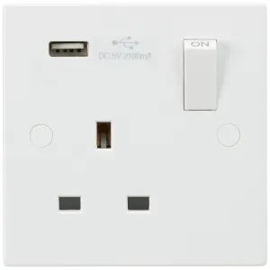 13A 1G SP Switched Socket with USB -A (5V DC 2.1A)