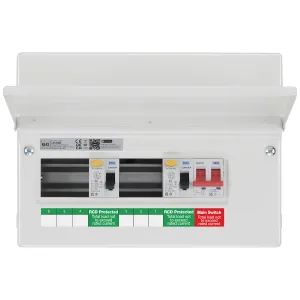 CONSUMER UNIT 12 MOD 6 WAY UNPOPULATED WITH 100A M