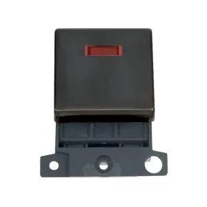 MINIGRID 20A DOUBLE POLE SWITCH MODULE WITH NEON -