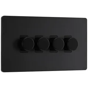 EVOLVE MATT BLACK 200W QUAD DIMMER SWITCH 2-WAY PU