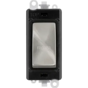 20AX Double Pole Switch Module - Black - Satin Chr