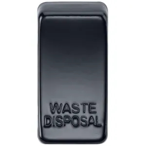 Switch cover "marked WASTE DISPOSAL" - matt black