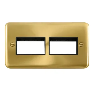 2 Gang MiniGrid Unfurnished Plate - 2 x 3 Aperture