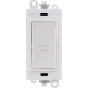 20AX Double Pole Switch Module - Polar White - Tum