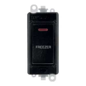 20AX Double Pole Switch With LED Module - Black -