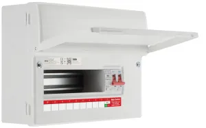 METAL CONSUMER UNIT 12 MOD 9 WAY UNPOPULATED WITH