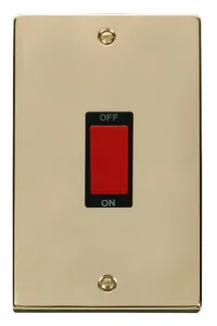 Deco - 50A 2 Gang Double Pole Switch (Vertical) -