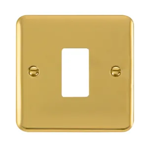 1 Gang GridPro Frontplate - Polished Brass
