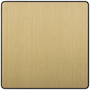 EVOLVE SATIN BRASS - BLACK SINGLE BLANK PLATE
