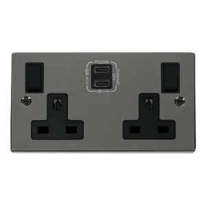 DECO 'NON INGOT' 13A 2 GANG SWITCHED SAFETY SHUTTE